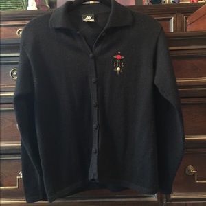 AY Collared Alpaca Cardigan